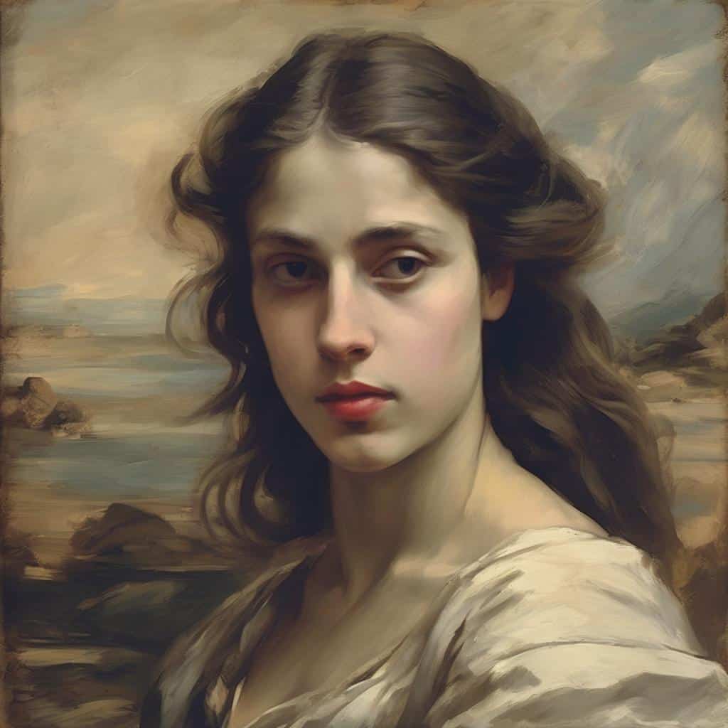 Οπτική τέχνη και μινιμαλιστική έκφραση στη ζωγραφική πορτρέτου γυναίκας.