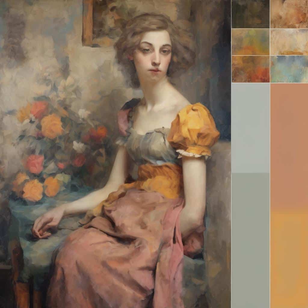 Ονειρική γυναικεία μορφή σε μινιμαλιστικό πορτρέτο, με απλές γραμμές και απαλά χρώματα, αναδεικνύοντας την τέχνη της minimal εκφρασης.