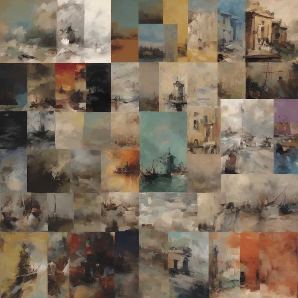 Μινιμαλιστική τέχνη, αφηρημένα τοπία, σύγχρονη ζωγραφική, αρμονία σε χρώματα και μορφές, minimal art, μείγμα παλαίωση και μοντέρνας αισθητικής.